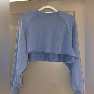 Alo cropped blue sweatshirt